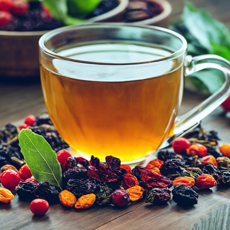 Mulberry and goji berry tea